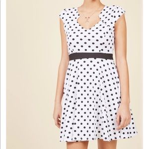 ModCloth Story of Citrus Polka Dot Dress
